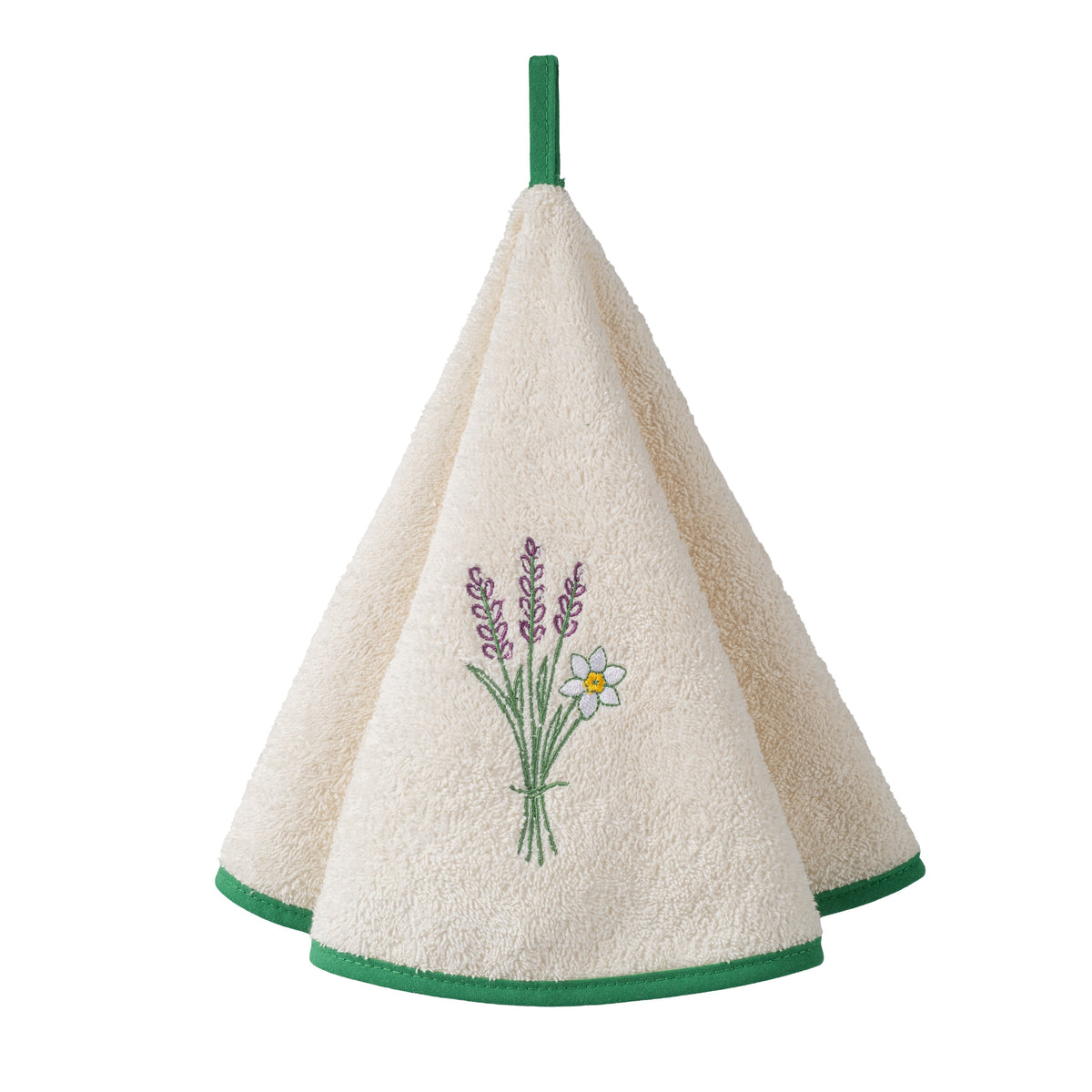 Rosula Studio Round Hanging Kitchen Towel – 60 cm Cotton Terry