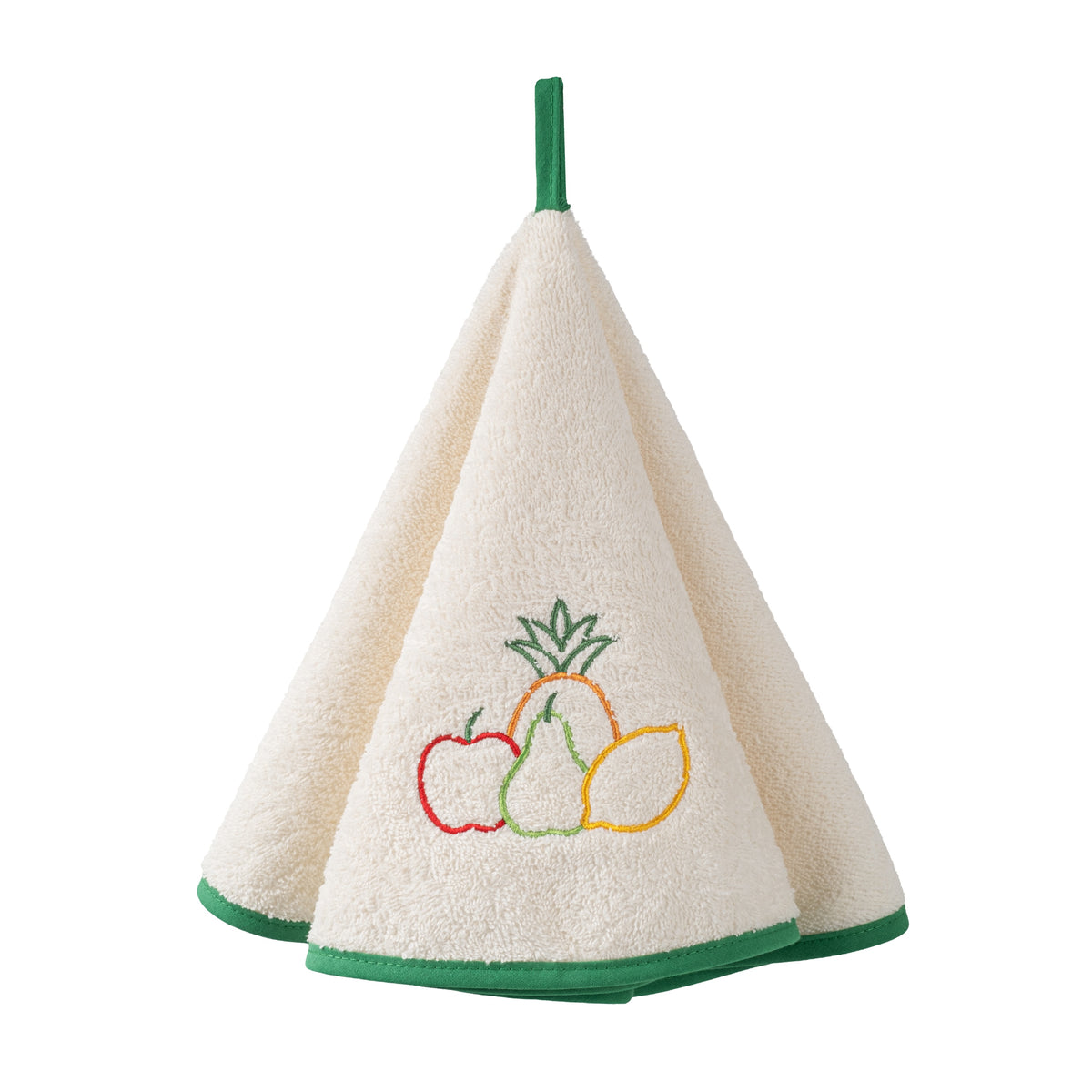 Rosula Studio Round Hanging Kitchen Towel – 60 cm Cotton Terry