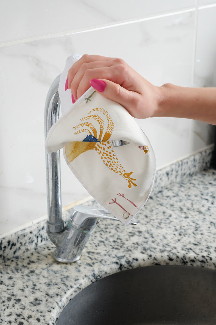 Reusable Kitchen Roll with Snap Fasteners 10 Pack