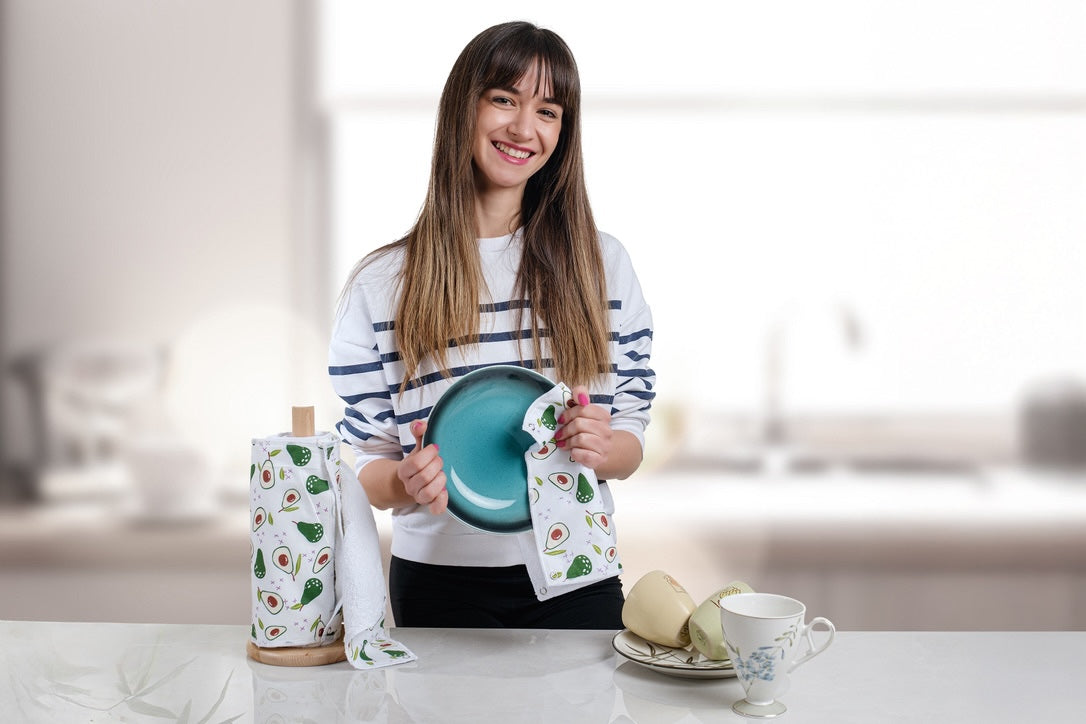 Reusable Kitchen Roll with Snap Fasteners 10 Pack