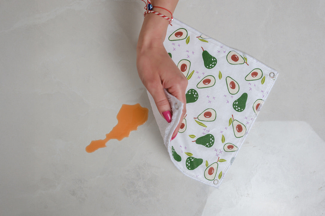 Reusable Kitchen Roll with Snap Fasteners 10 Pack