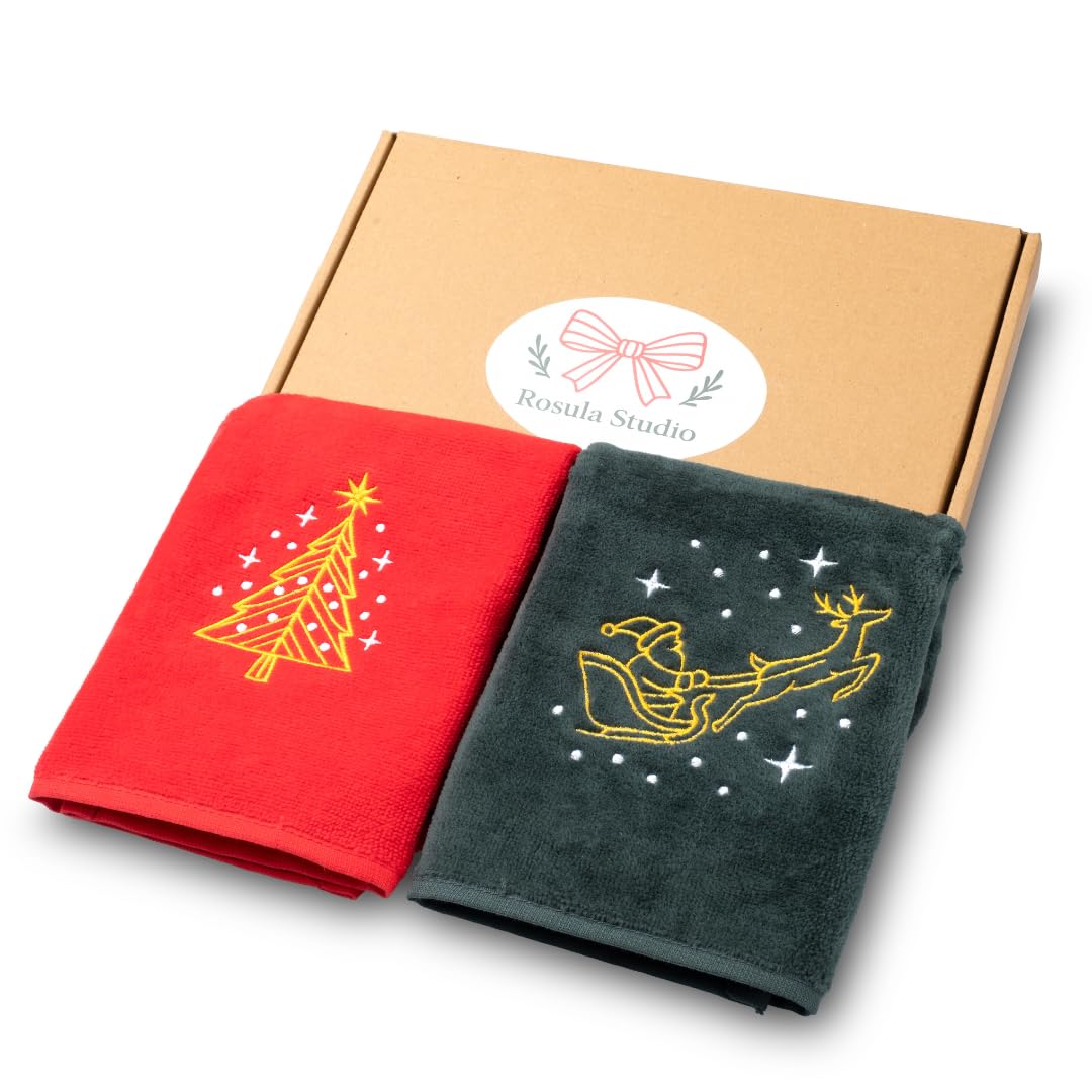 Rosula Studio Christmas Towels Gift Set