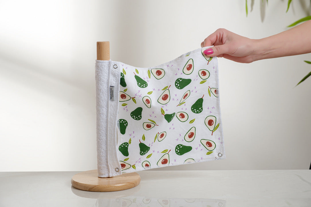 Reusable Kitchen Roll with Snap Fasteners 10 Pack